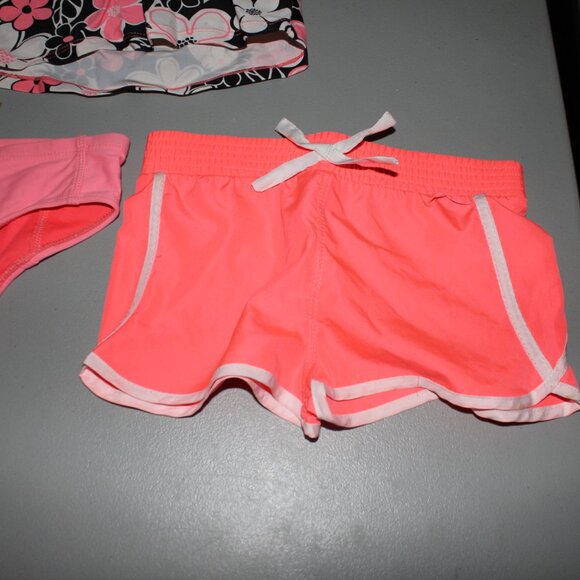 Pink & Black & White 3 Pcs Zero Xposur Tankini Swimsuit Size 5 - Picture 4 of 15